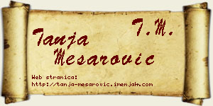 Tanja Mesarović vizit kartica